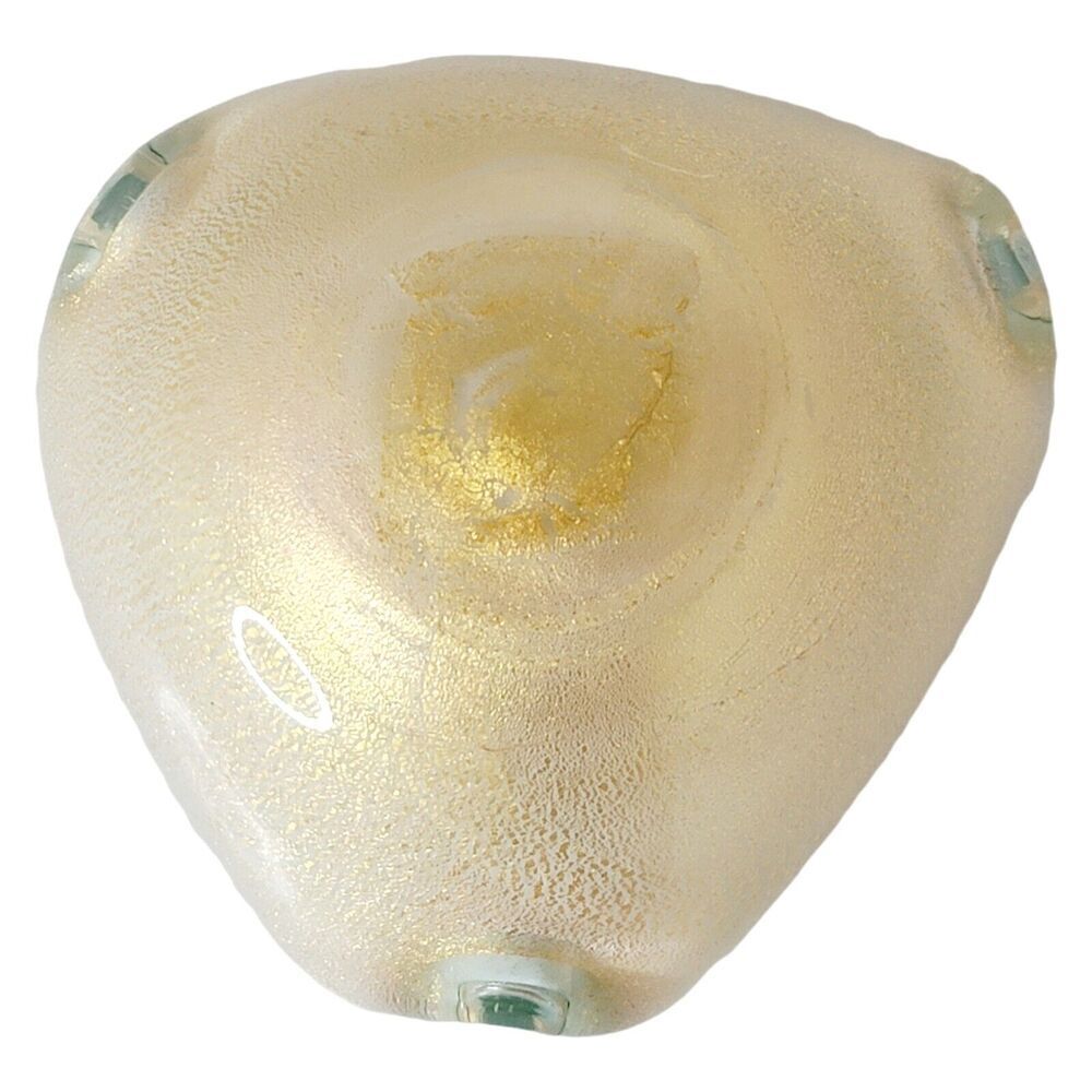 Seguso Murano Aqua Green Celadon Gold Flecks Italian Art Glass Dish Bowl Ashtray - Picture 8 of 12
